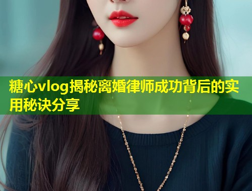 糖心vlog揭秘离婚律师成功背后的实用秘诀分享  第1张